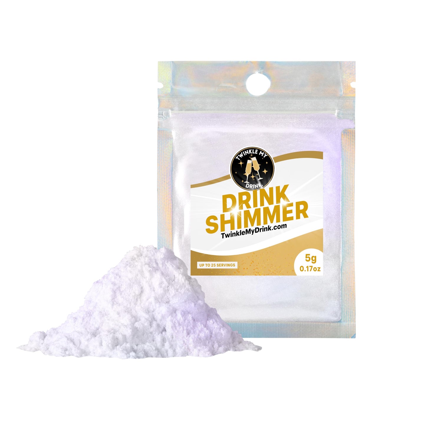 Twinkle My Drink Opal Ghost Premium Edible Glitter For Drinks | Halloween Drink Decorations | Halloween Party Decorations | 5G U