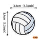 Rssta i 48 Pack Edible Sports Ball Cupcake Toppers - Volleyball Design, 1.3 inches, Rice Paper for Kids Birthday Party Decorations