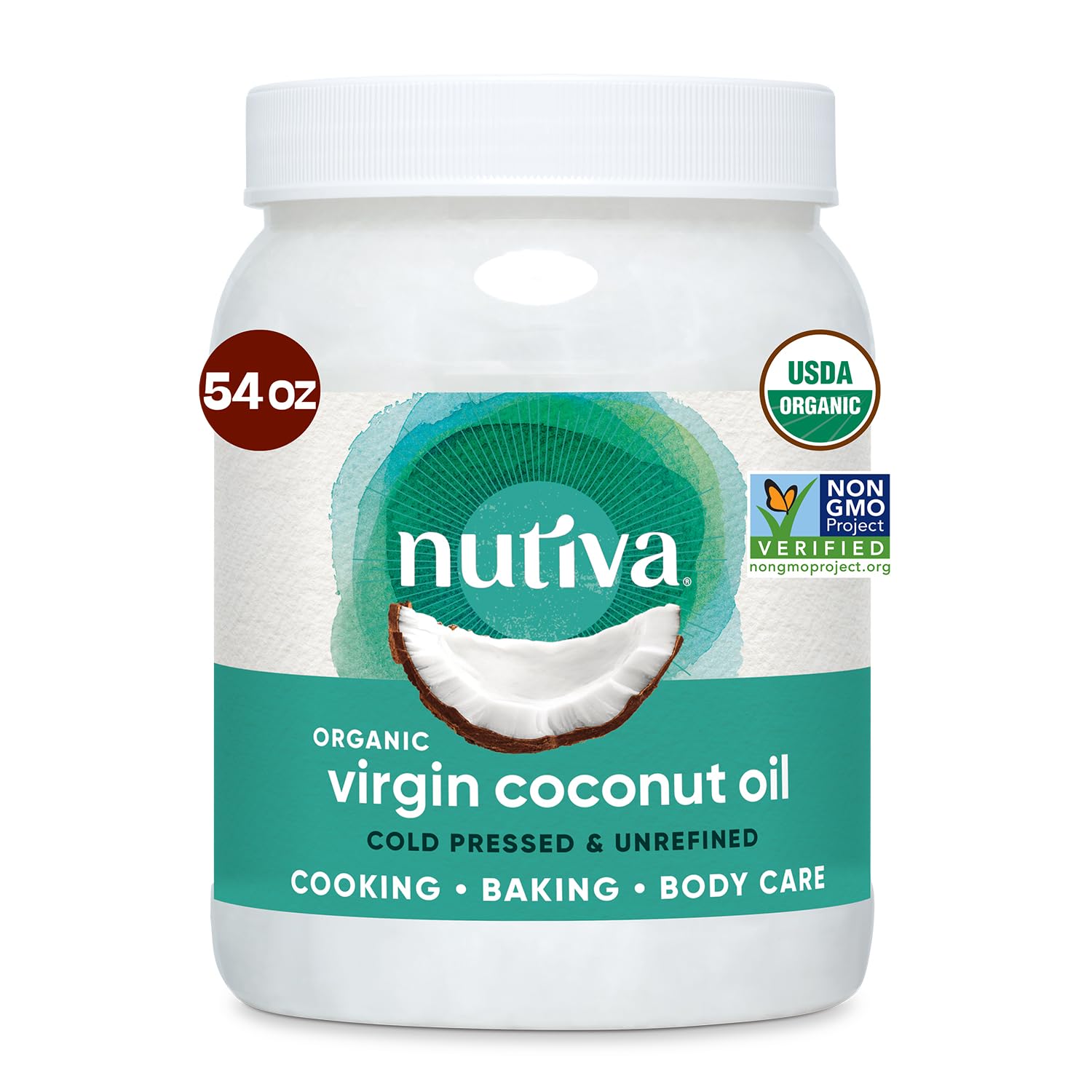 Nutiva Organic, Unrefined, Virgin Coconut Oil, 54-Ounce