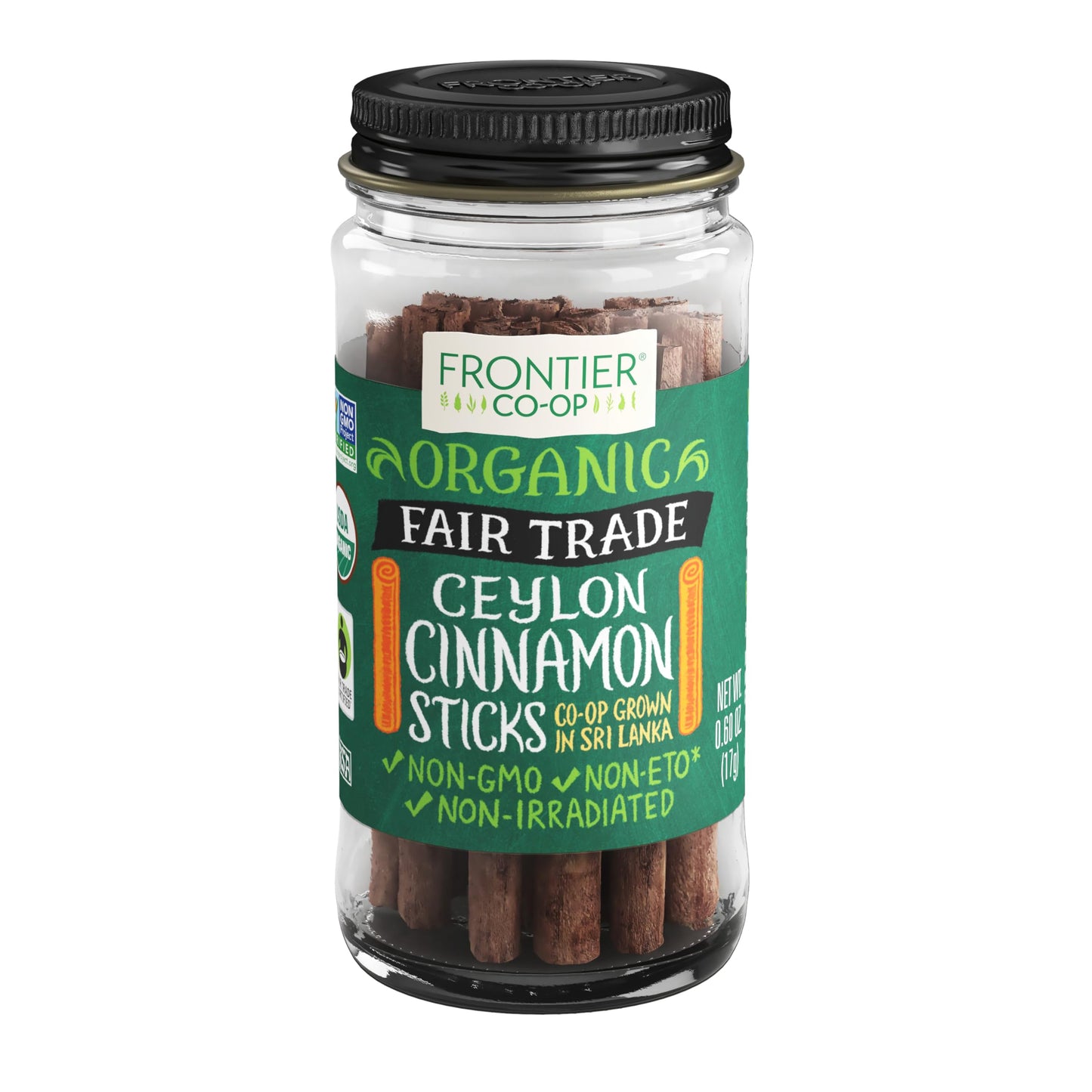 Frontier Ceylon Cinnamon Sticks, Organic, Fair Trade Certified, 0.6 Ounce