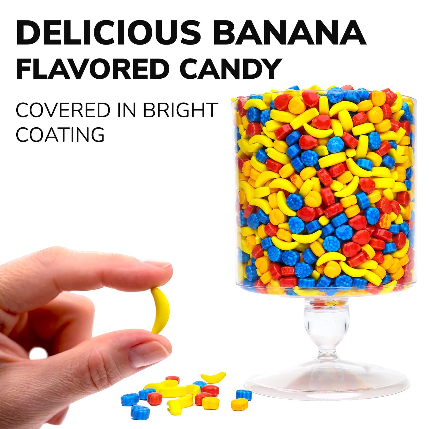 Bulk Candy - Hard Candy for Kids - 2 Lb Fruit Shape Candy - Party Favor Candy - Colorful Candy for Vending - Assorted Candy for
