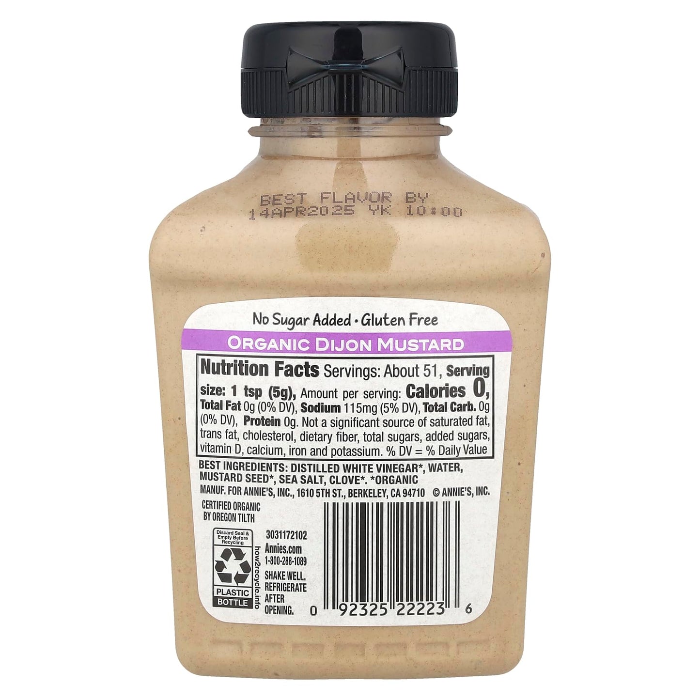 Annies Naturals Organic Dijon Mustard, 9 oz