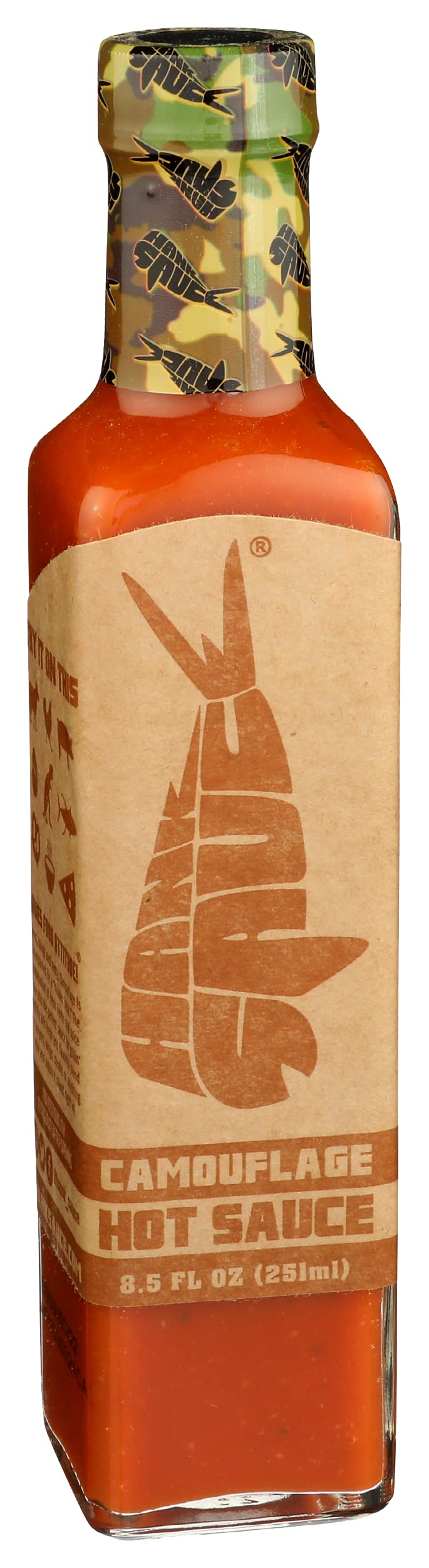 Hank Sauce Camouflage Hot Sauce, 8.5 Fl Oz, Pack of 1