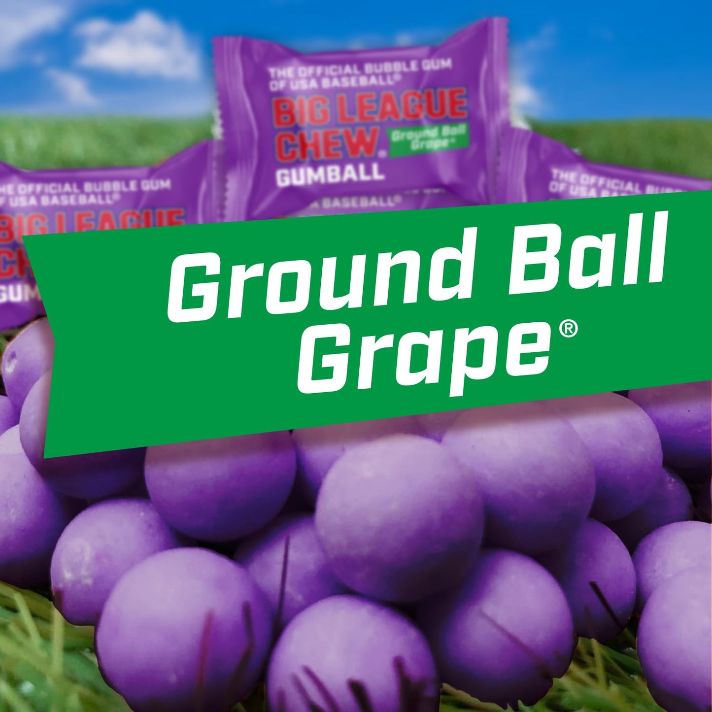 New Big League Chew Bubble Gum Dugout Bucket - 80 Pieces, Grape Flavor | Ideal For Baseball Games, Teams, Concessions, Parties,