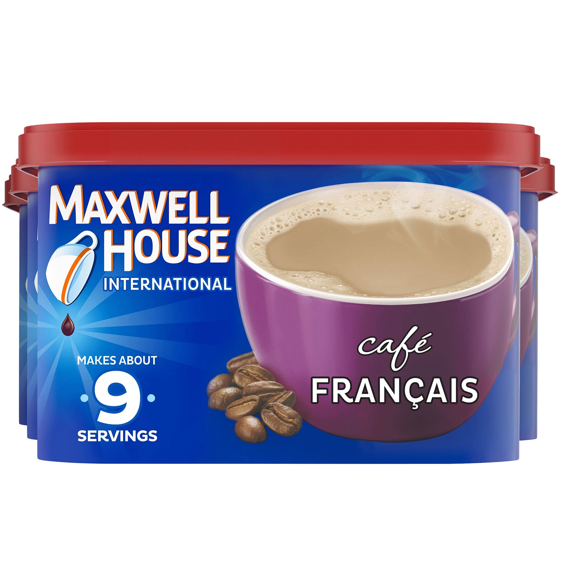 Maxwell House International Caf   Francais Caf  -Style Instant Coffee Beverage Mix,7.6 Oz Canisters (Pack Of 4)