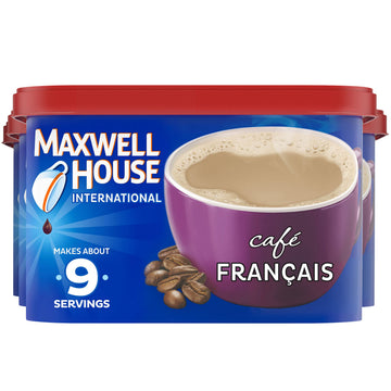 Maxwell House International Caf   Francais Caf  -Style Instant Coffee Beverage Mix,7.6 Oz Canisters (Pack Of 4)