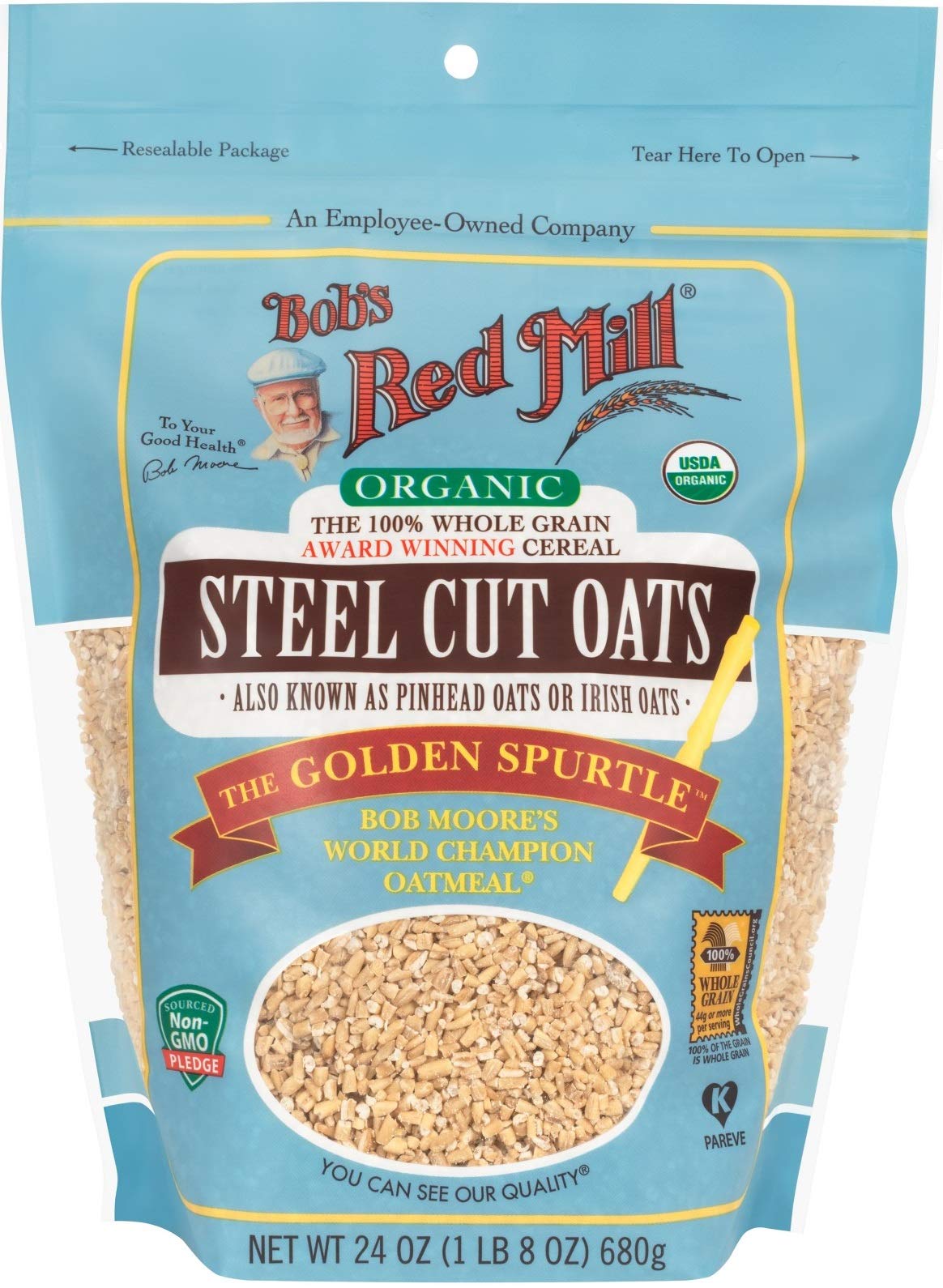 Bobs Red Mill Organic Steel Cut Oats, 24 Ounce