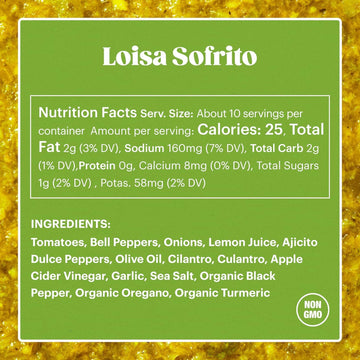 Loisa Sofrito Cooking Sauce  Non-GMO  No-MSG  No Preservatives  No Artificial Coloring  No Artificial Flavors  Vegan  Pure Latin Flavor (Classic Sofrito Two Pack)