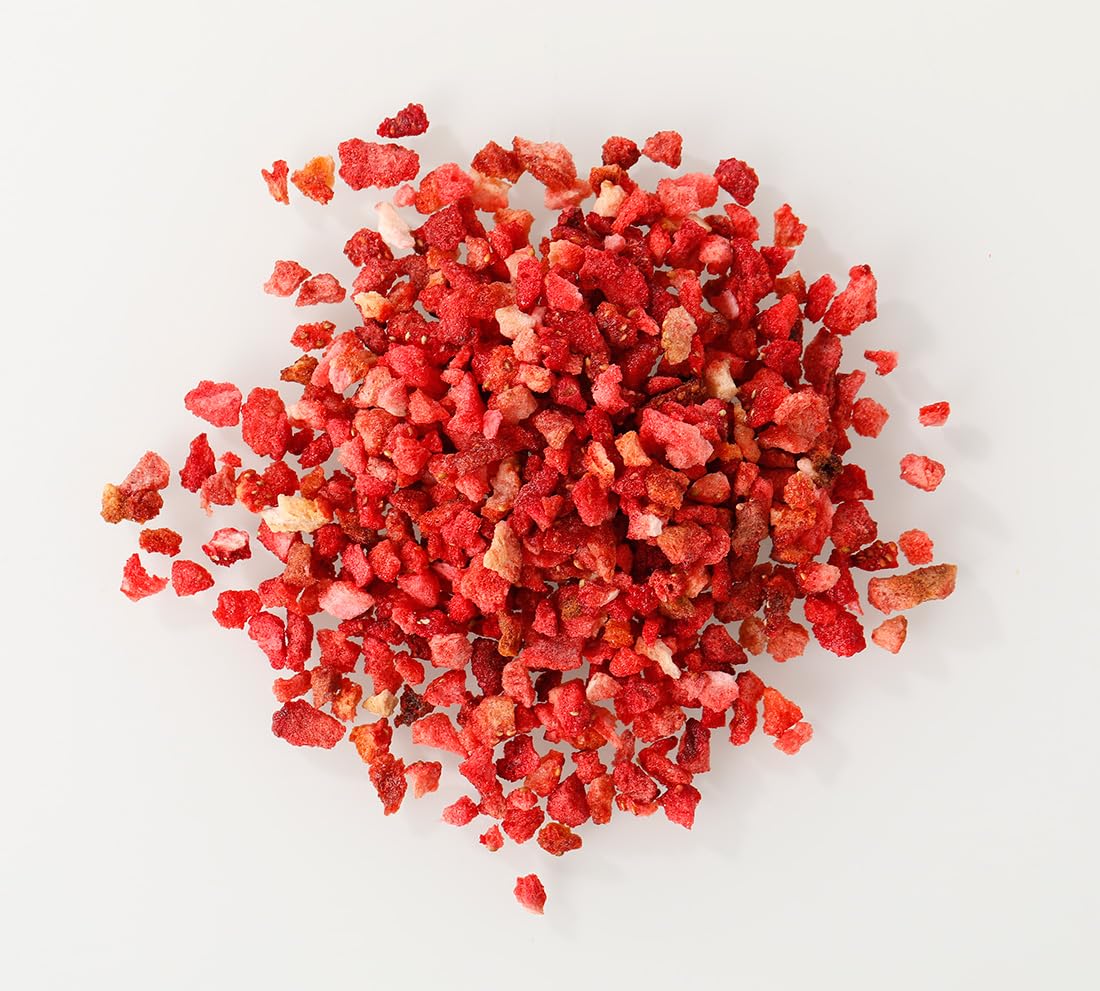 enhanced Freeze Dried Strawberries Pieces 6.5 Oz/185g Frozen Dried Strawberry 100% Natural & No Additives.