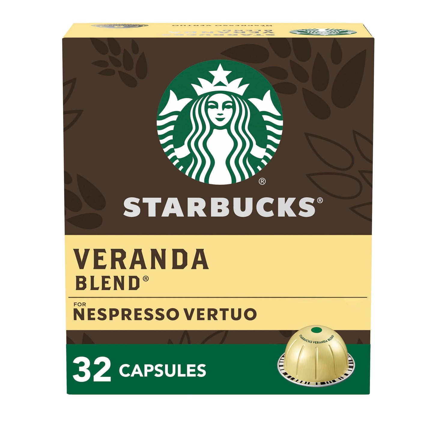 Starbucks by Nespresso Vertuo Blonde Roast Coffee Pods, Veranda Blend, 32-count, 8 Count (Pack of 4)