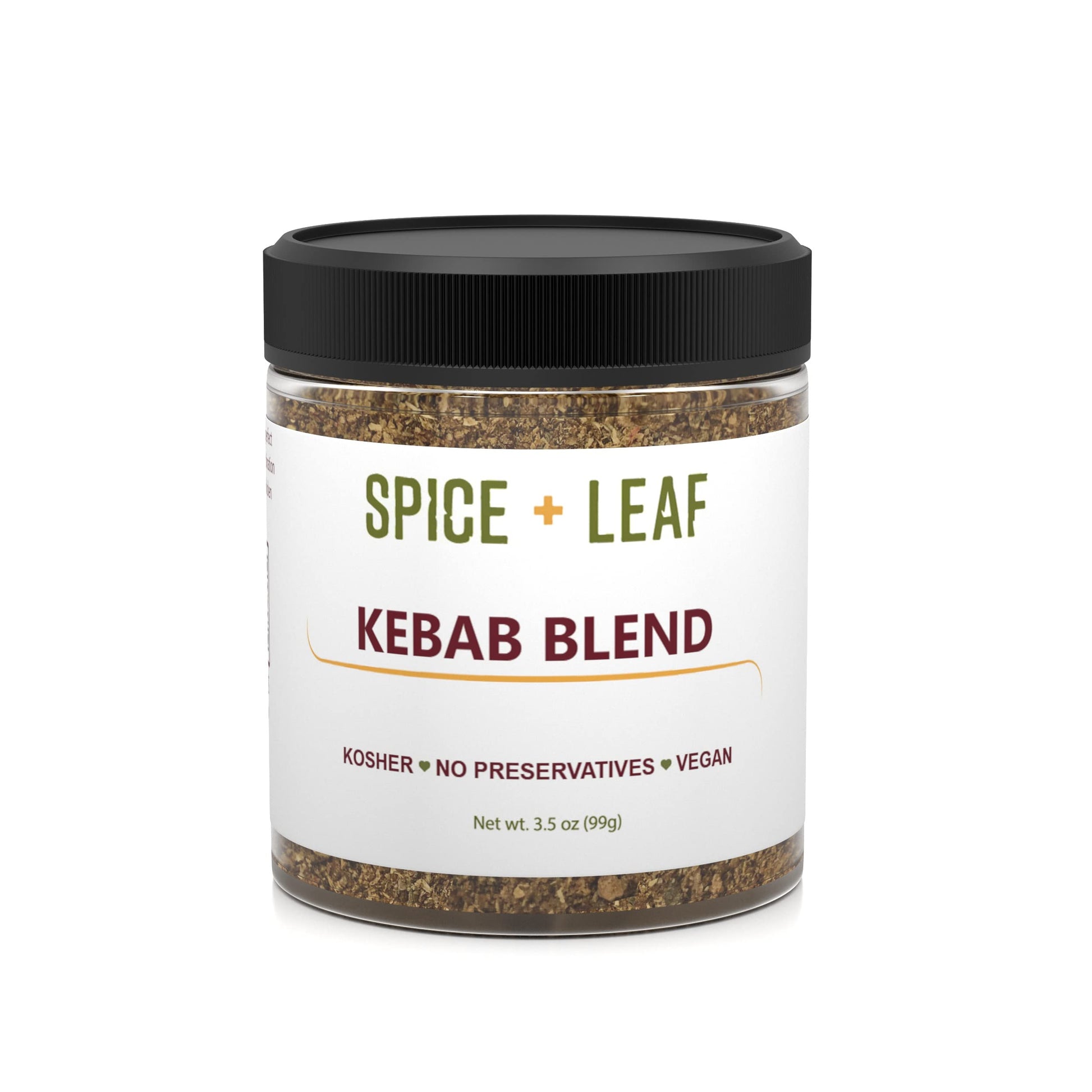 Premium Kebab Blend by Spice + Leaf, 3.5 oz - Kosher, Vegan Preservative Free Spice. Vegetarian, Dairy Free and Salt Free