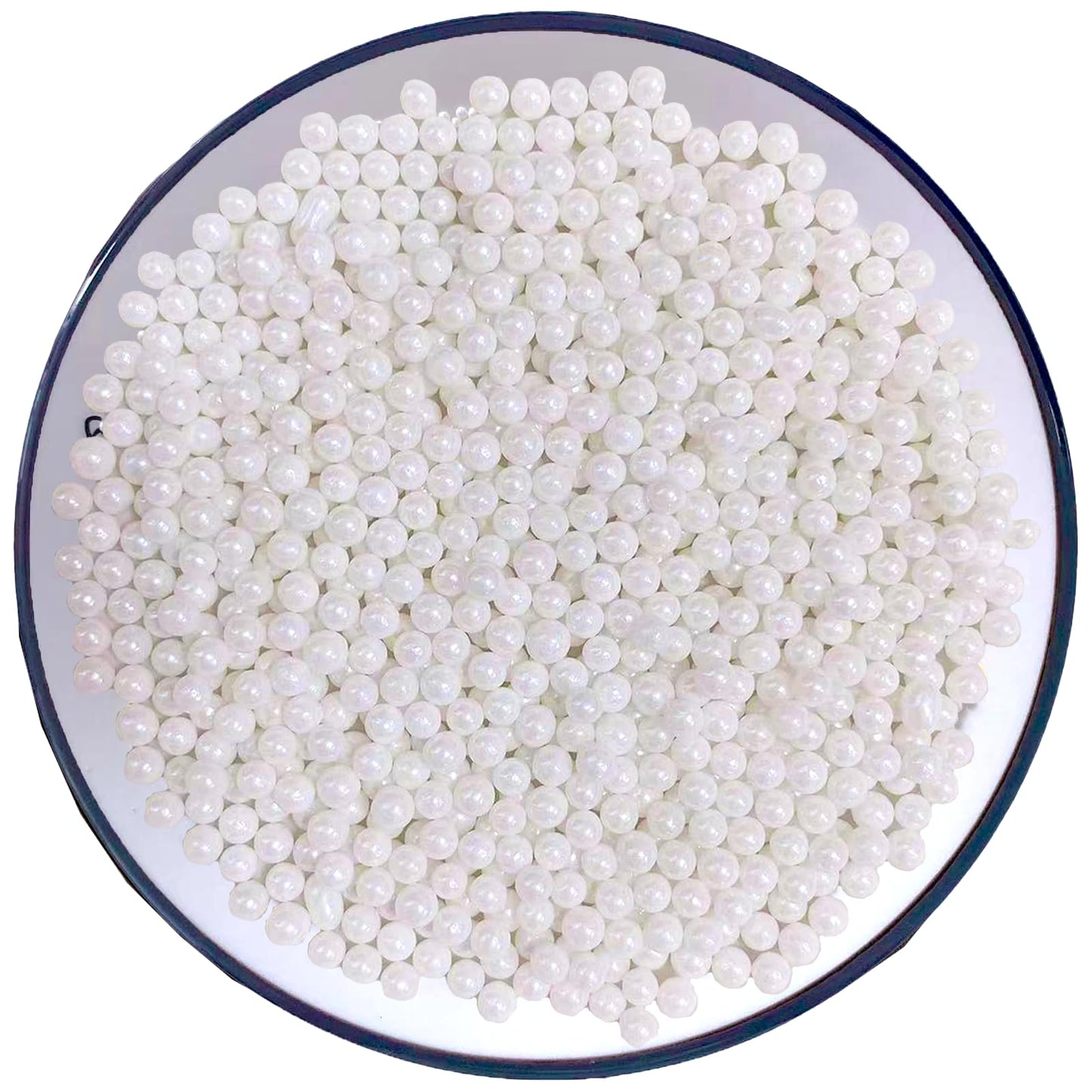 Sentovac 4mm White Pearl Sprinkles Edible Cake Decorating Sugar Candy Cookie Cake Cupcake Topper Ice Cream Baking Decorations Ha