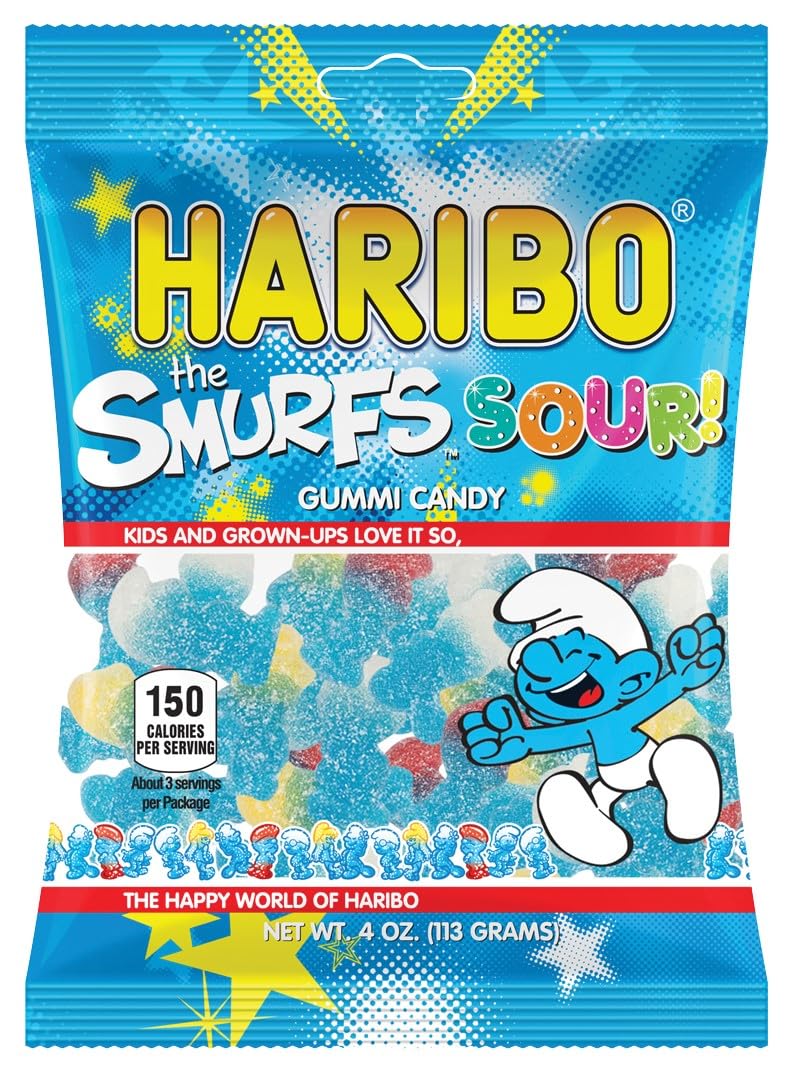 The Smurfs Sour, 4oz Gummy Bag (3 Pack)