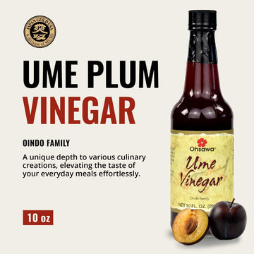 Ohsawa - Oindo Ume Plum Vinegar, Vegan, Gluten-Free, Japanese Flavor, Traditionally Fermented, Ideal For Marinades, Salad Dressi