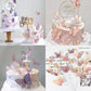 20Pcs Butterfly Cake Toppers 3D Gold Pink Purple Butterfly Cupcake Toppers Handmade Butterfly Cake Decorations For Girls Baby Sh