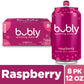 Bubly Sparkling Water, Raspberry, Zero Sugar & Zero Calories, Seltzer Water, 12 Fl Oz Cans (Pack of 8)