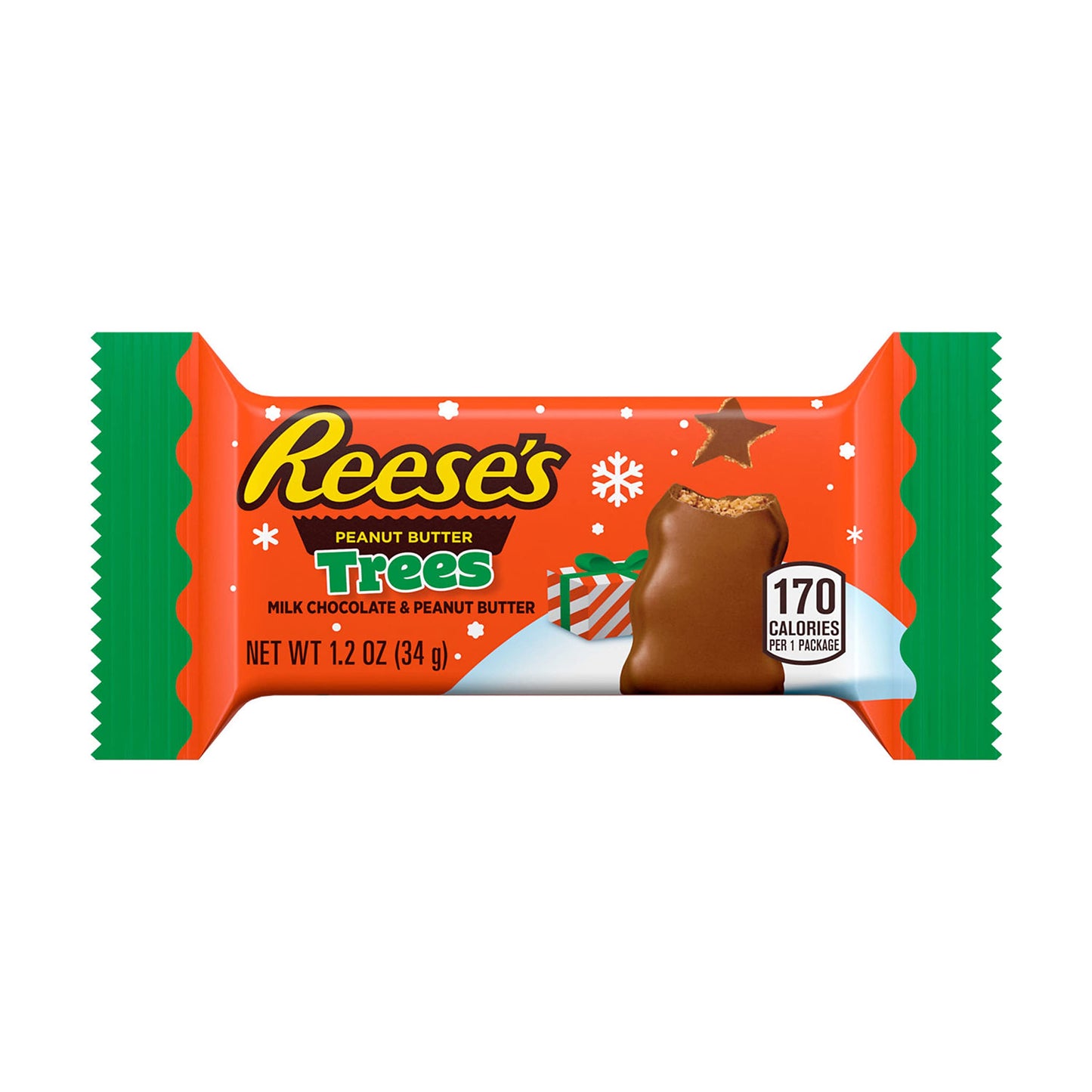 REESE'S Milk Chocolate Peanut Butter Trees, 6 Count, 1.2 oz - Perfect Holiday Stocking Stuffer Candy Packs