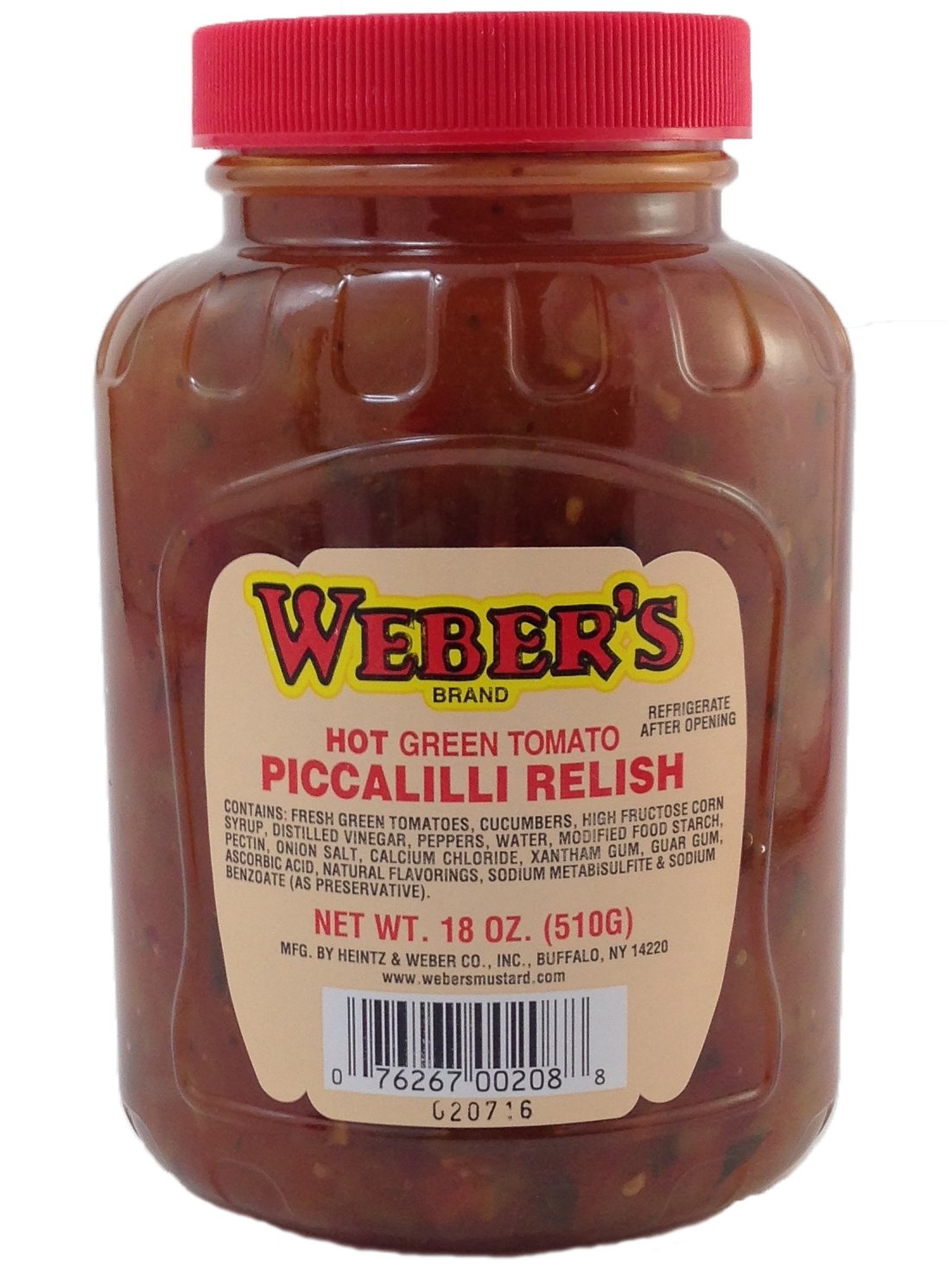 Weber's Hot Green Tomato Piccalli Relish - 18 oz