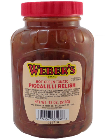 Weber's Hot Green Tomato Piccalli Relish - 18 oz