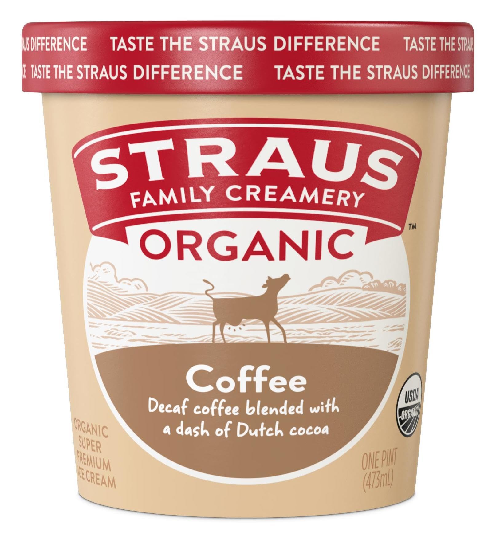 Straus Family Creamery Organic Coffee Ice Cream, 16oz