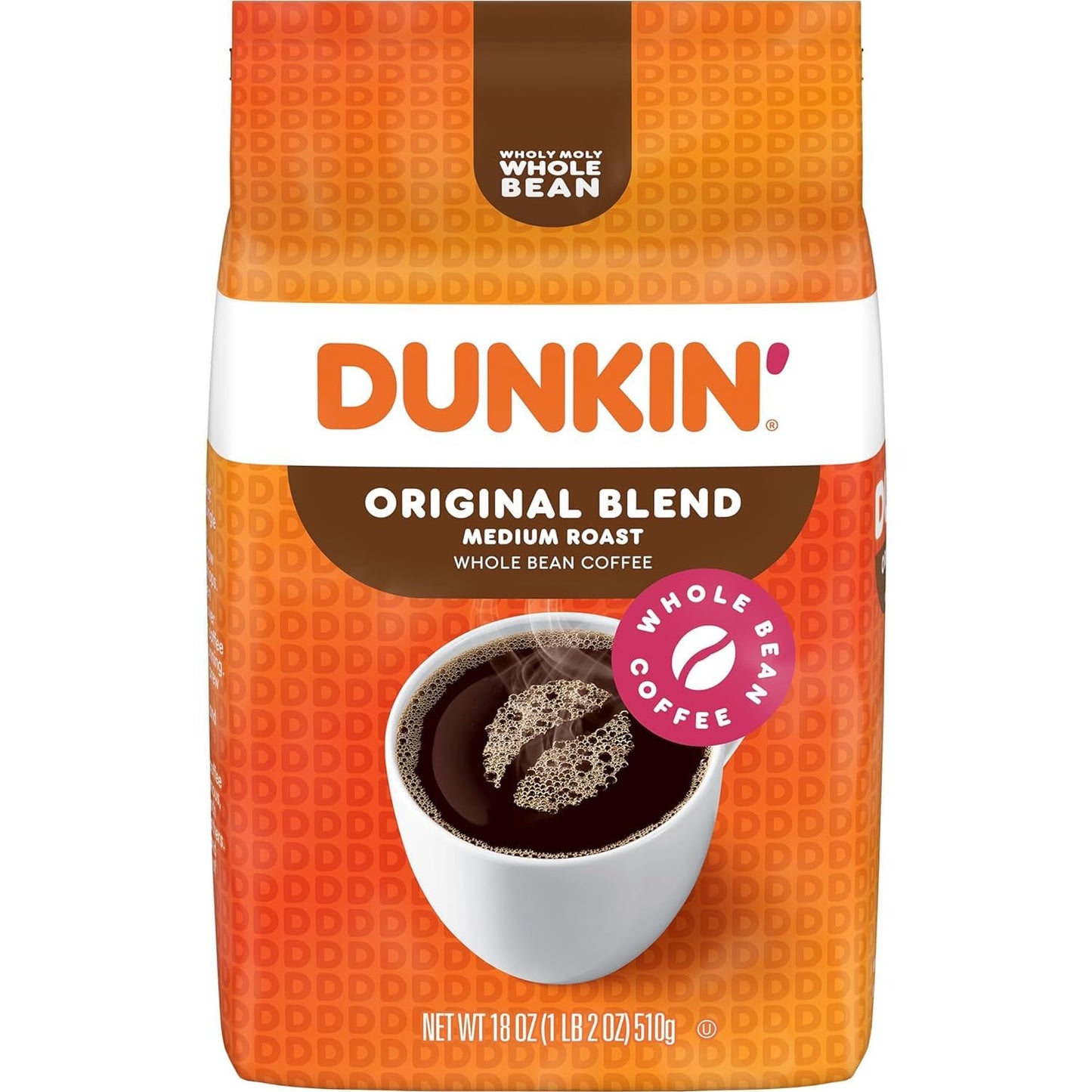 eRaiyan Dunkin Original Blend Medium Roast Whole Bean Coffee, 18 Ounce (Pack of 3)