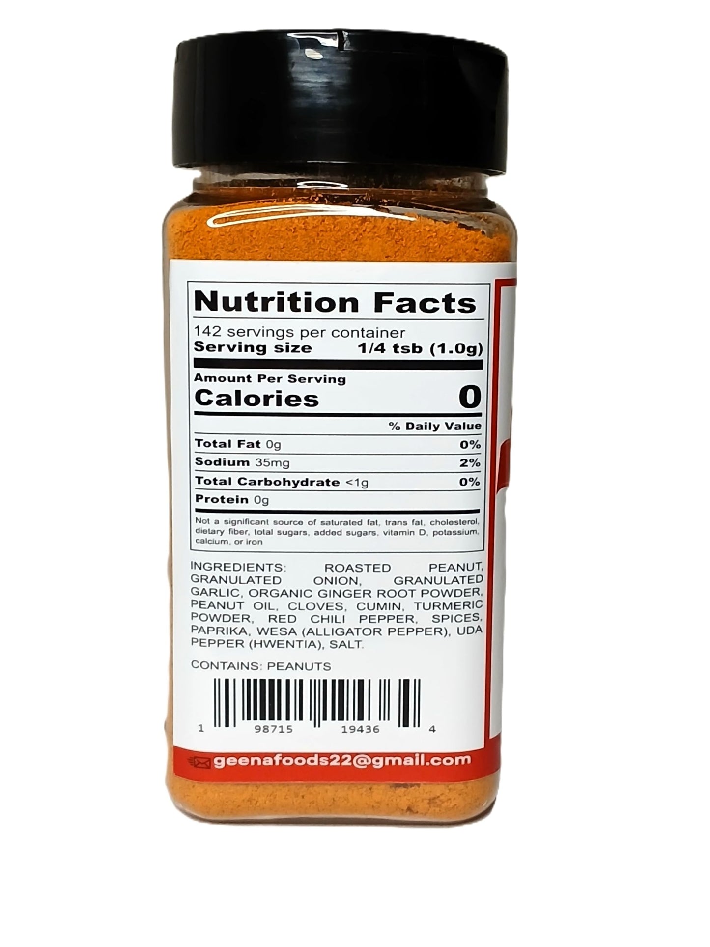 GEENAFOODS Suya Pepper Seasoning Blend for Beef & Chicken, 6 Ounce Pack