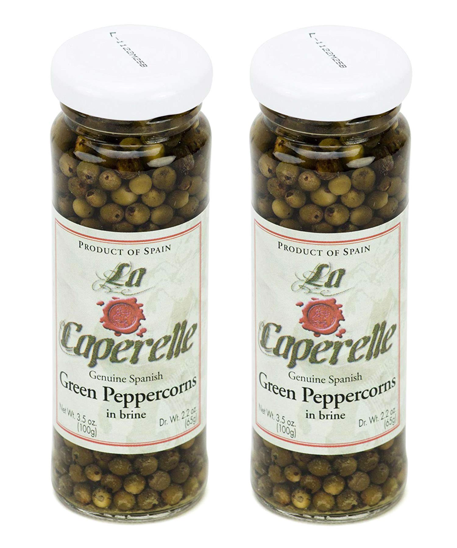 Green Peppercorns In Brine By La Caperelle (3.5 Ounce) (2 Pack)