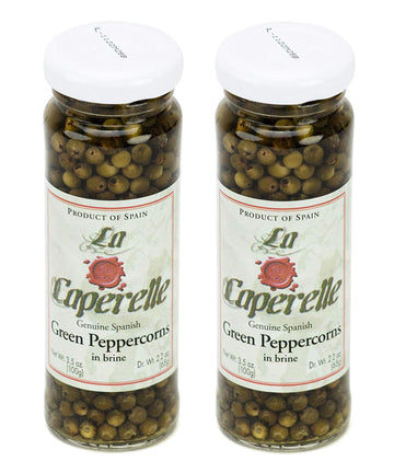 Green Peppercorns In Brine By La Caperelle (3.5 Ounce) (2 Pack)