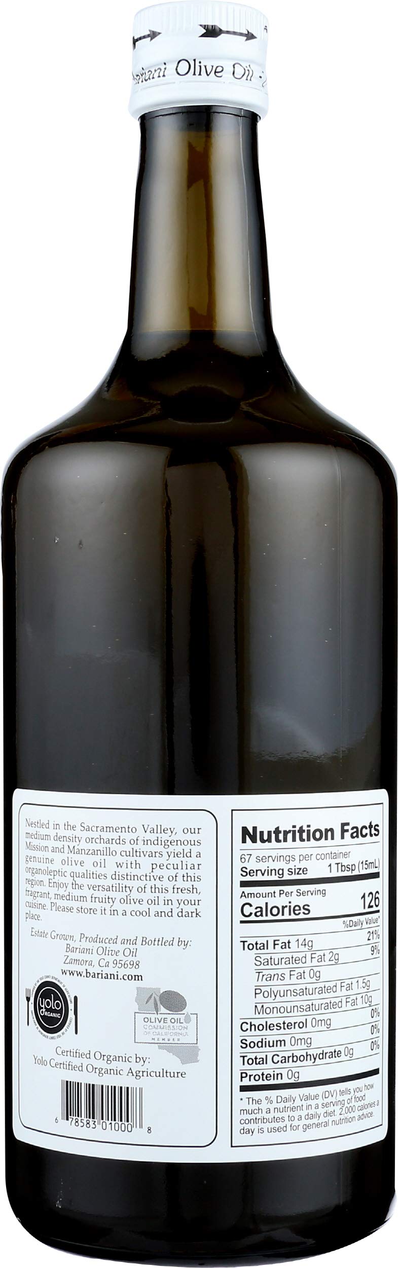 Bariani, Early Harvest Extra Virgin Olive Oil, 33.8 Ounce