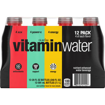 vitaminwater variety pack Bottles, 20 fl oz, 12 Pack