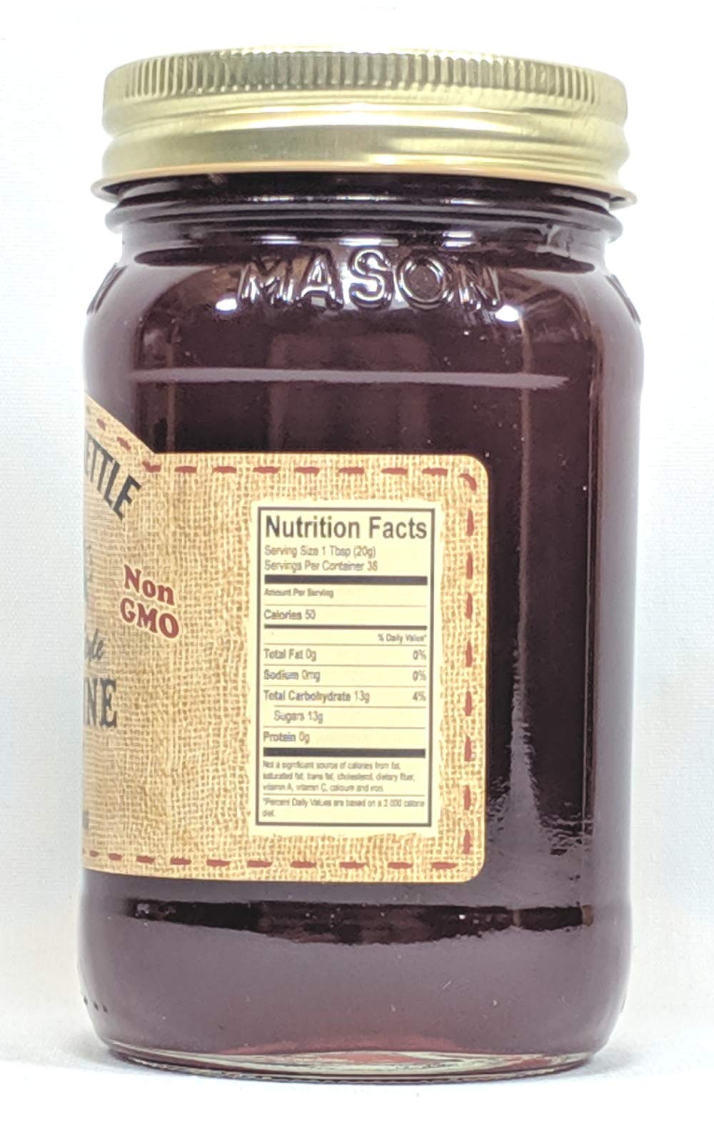 Amish Homemade Style Muscadine Jelly 2-19 Oz Reusable Jars All Natural Non-Gmo No Preservatives