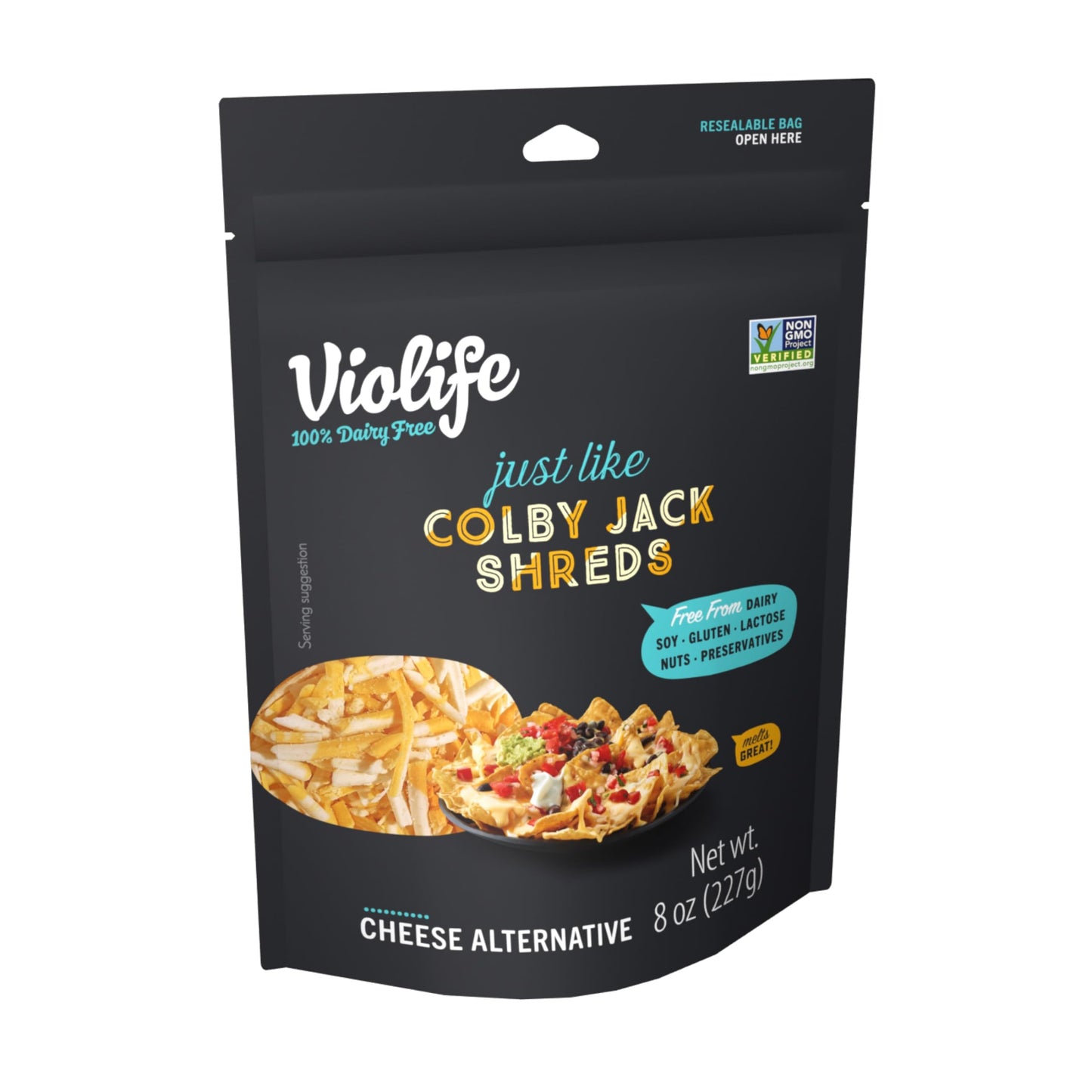 VIOlife Just Like Colby Jack Shreds, 8 Oz Bag, 8 Oz