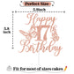 We Can Bearly Wait Rose Gold Glitter Cake Topper, Happy 17th Birthday, Butterfly Theme, Paper Decoration for Girls