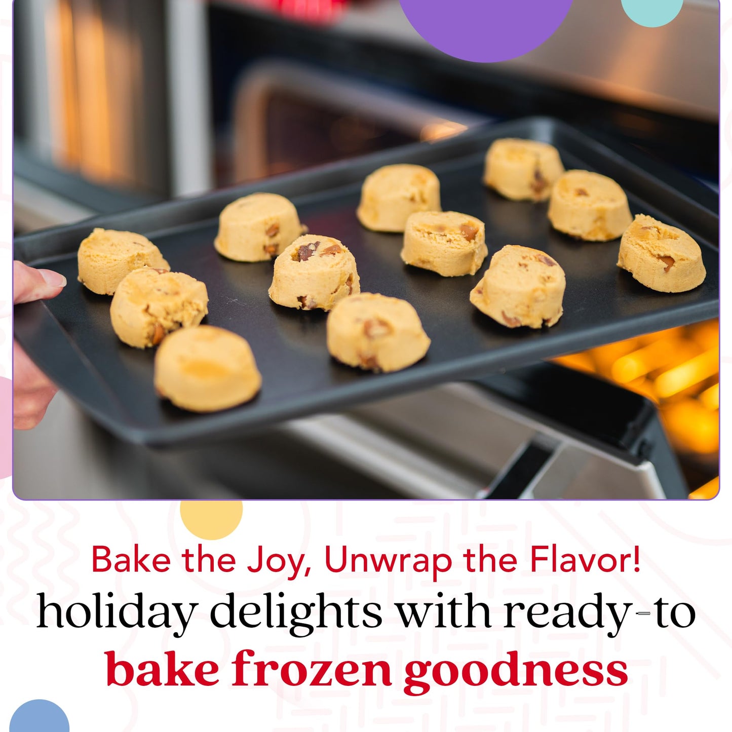 David's Cookies Preformed Frozen Cookie Dough Chocolate Chunk & Peanut Butter 96 count