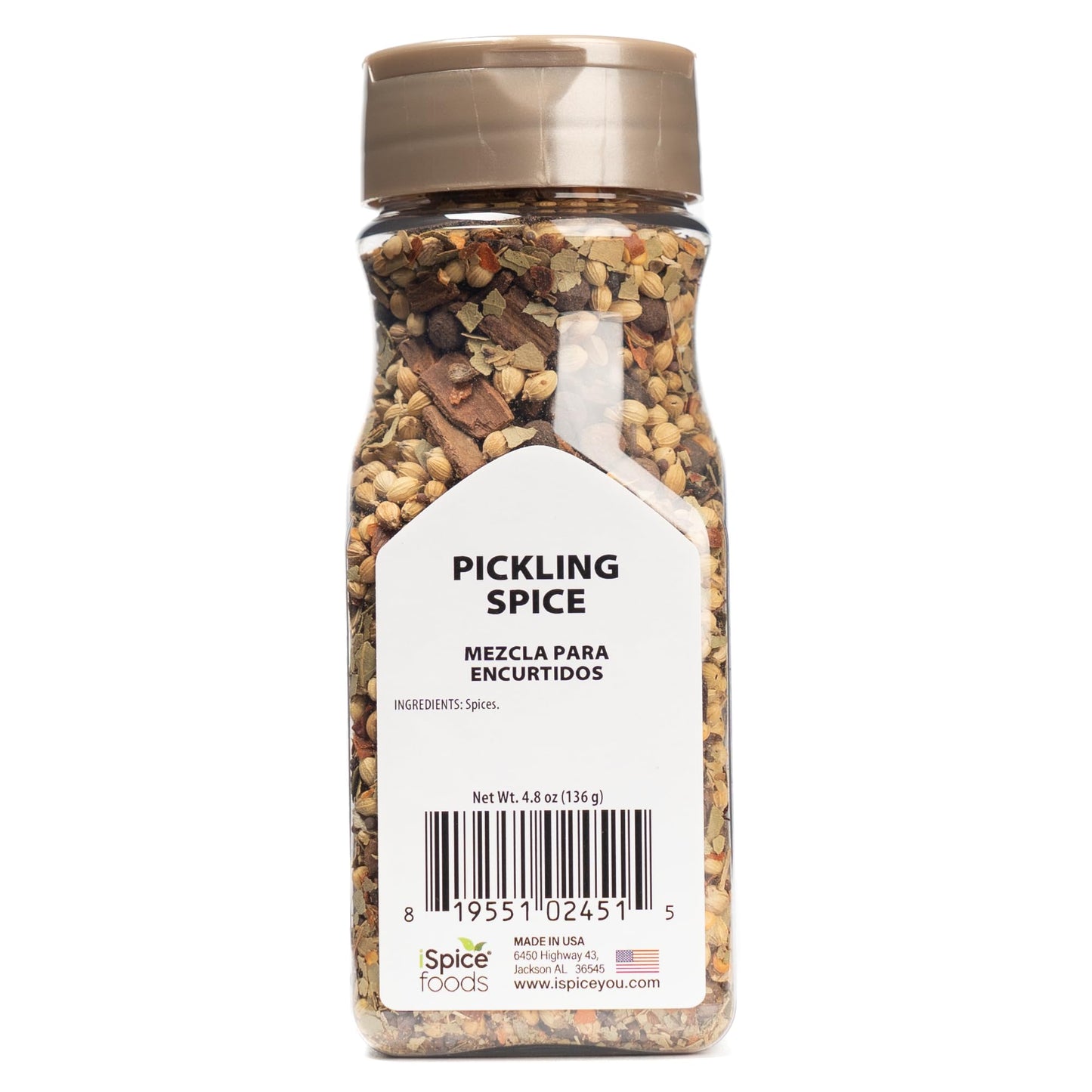 Ispice Tangy Pickling Spice | Pickling Seasoning | Kitchen Essential Spice & Seasoning | 4.8Oz (136G)