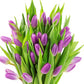 Kabloom Flowers -Valentine'S Day Collection - 20 Purple Tulips With Vase, Gift For Birthday, Sympathy, Anniversary, Get Well, Th
