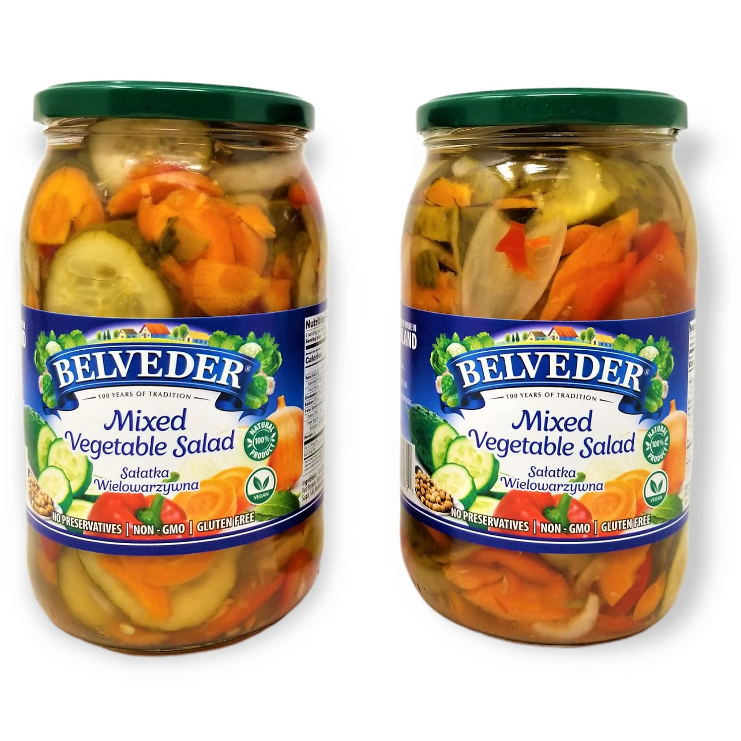 Belveder Mixed Vegetable Salad 31.74 oz 900g, Vegan, Non-GMO, Gluten-Free Pack of 1
