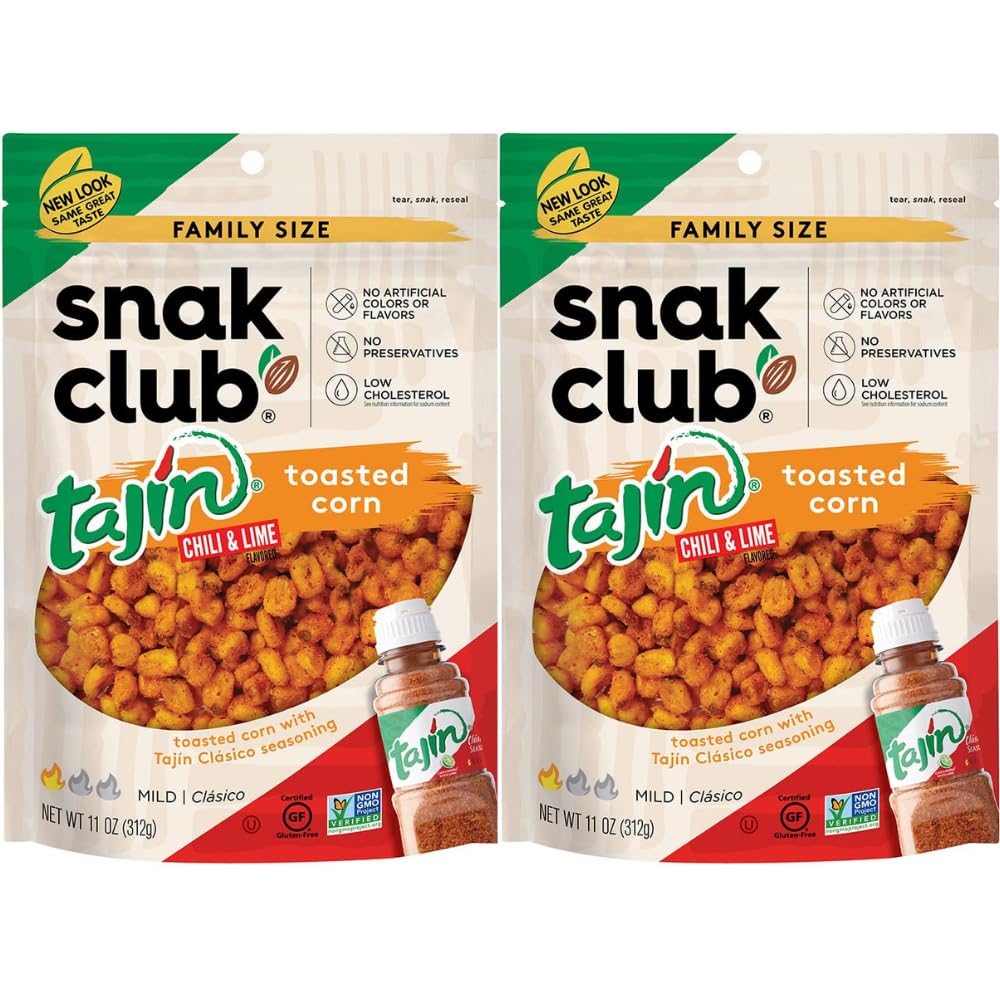 Tajin Seasoned Toasted Corn, Resealable Bag, 11Oz, (2 Pack), By Litezout