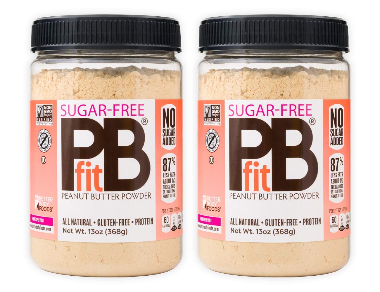PBfit Peanut Butter Powder, No Sugar Added, 26 Ounce (Pack of 2)
