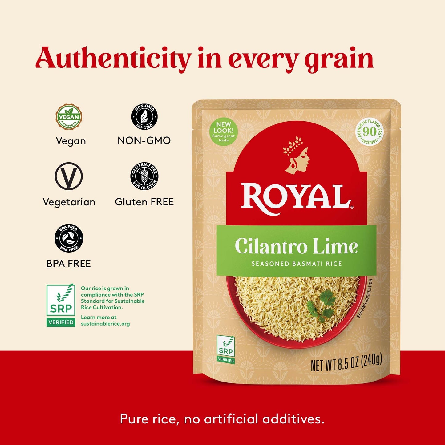 Royal - Ready To Heat Rice - Authentic Cilantro Lime, 4 Count