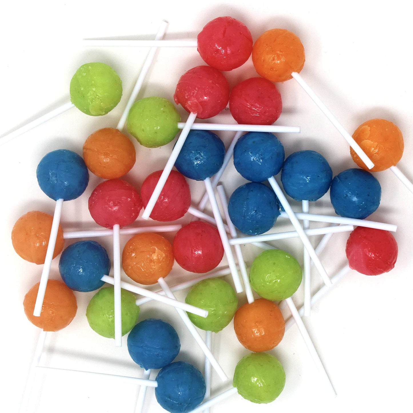 Rambue Ball Lollipop Suckers, Assorted Colors, Hard Candy Treats, 31 Count, Kosher Certified, Individually Wrapped