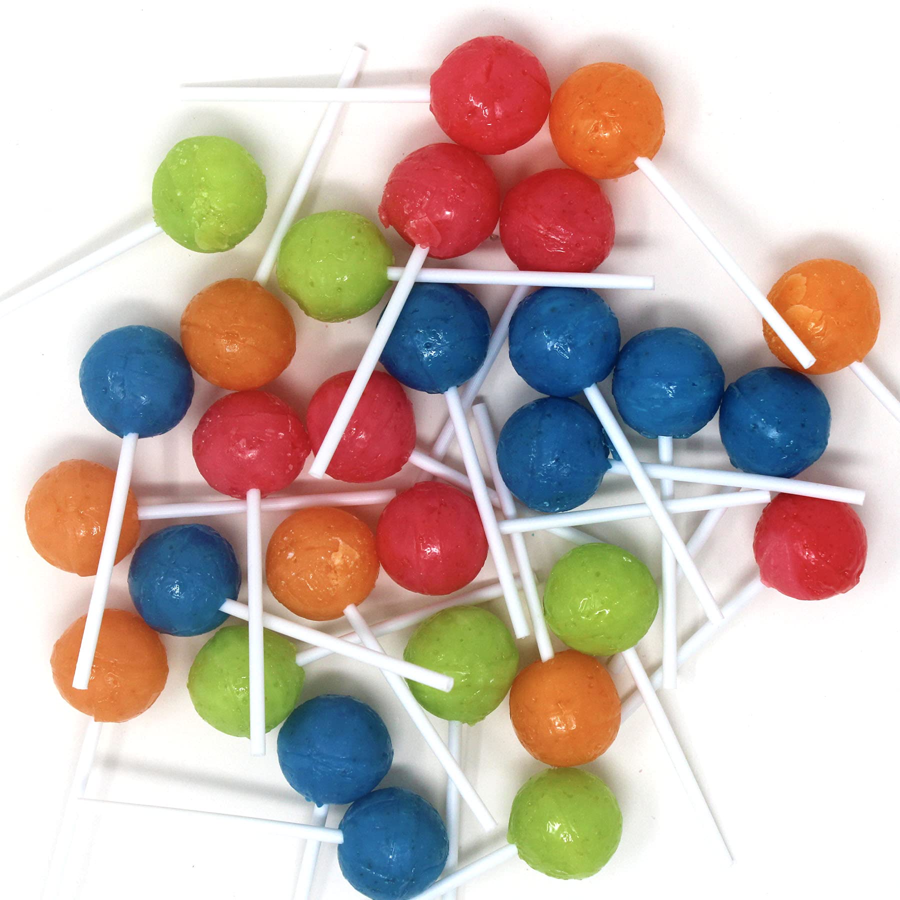 Rambue Ball Lollipop Suckers, Assorted Colors, Hard Candy Treats, 31 Count, Kosher Certified, Individually Wrapped