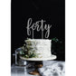 Silver Glitter 40Th Birthday Cake Topper, Forty Birthday Cake Topper For Celebrating Forty Years Old Anniversary/Birthday Party
