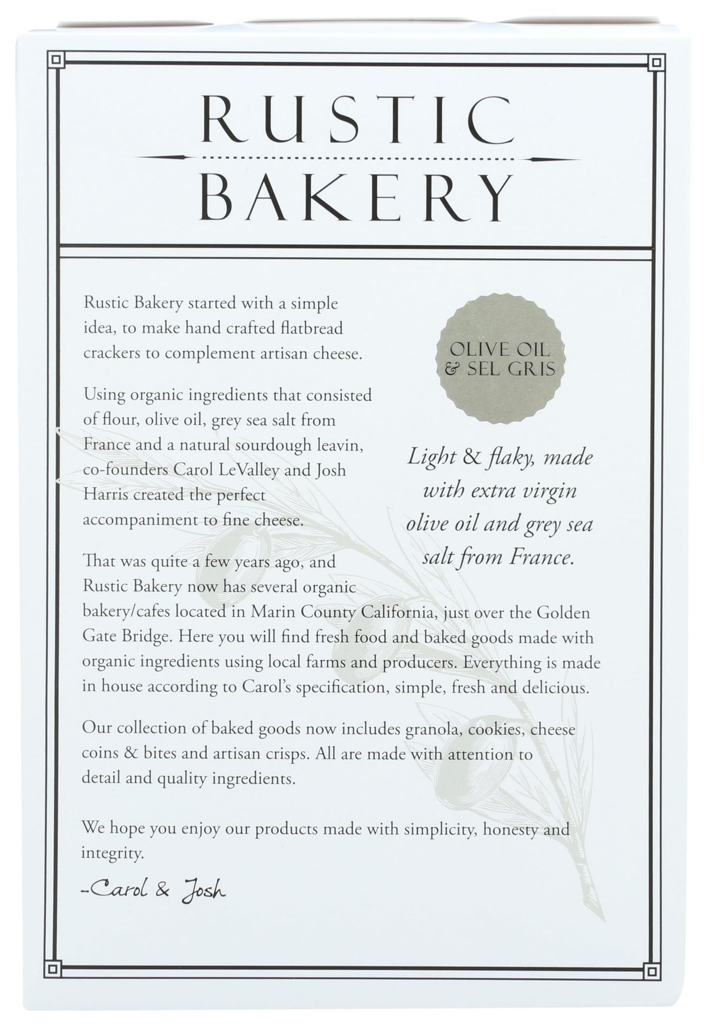 RUSTIC BAKERY Olive Oil Sel Gris Flatbread Bites, 4 OZ