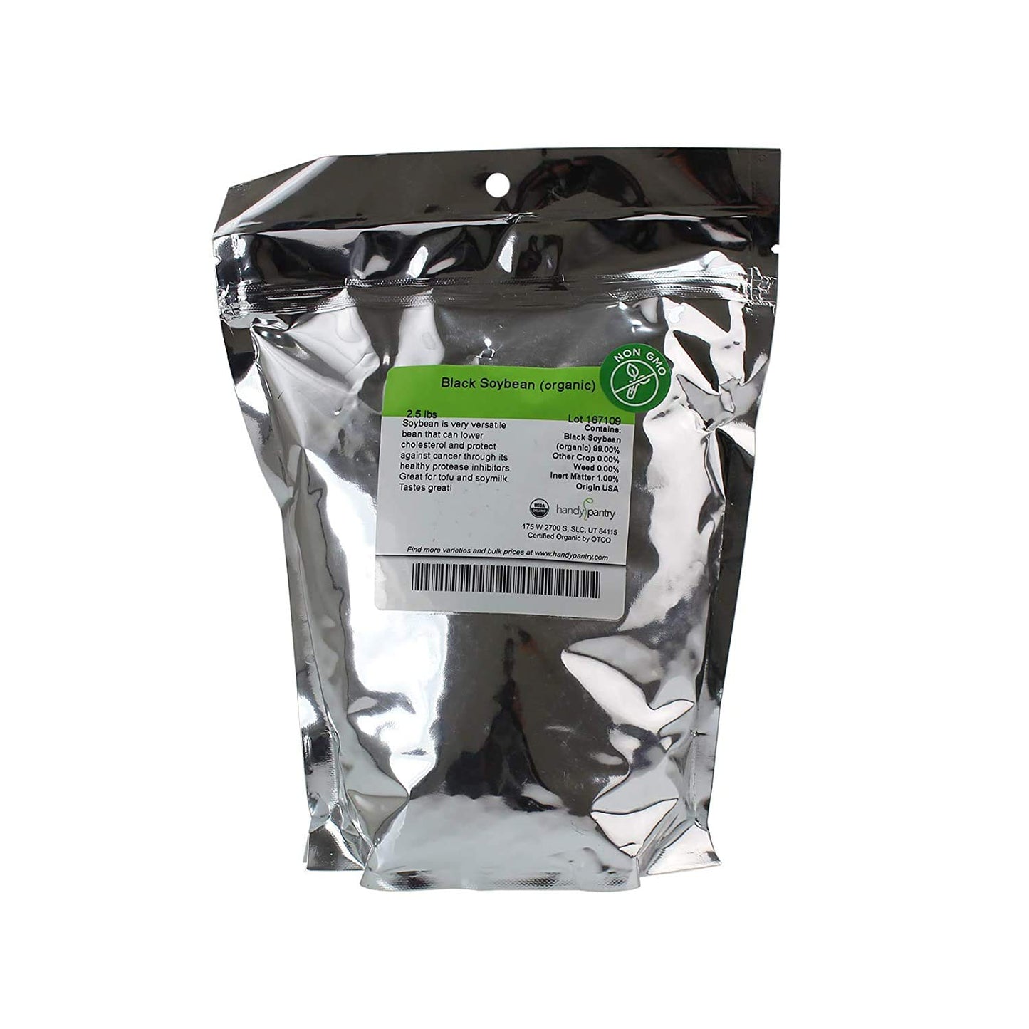 2.5 Lb Non-GMO Organic Black Soy Beans (SOYA Bean) - Dry Organic Soybeans for Organic Dried Tofu, Soybean Milk, Soybean Sprouts,