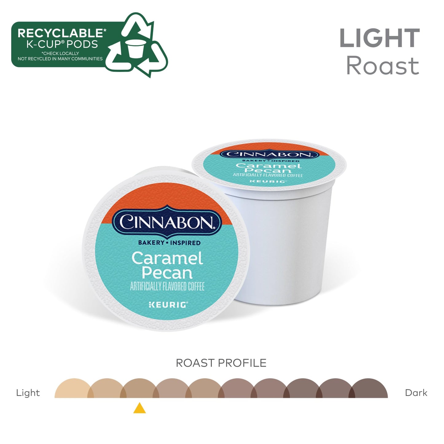 Cinnabon Caramel Pecan Coffee, Keurig Single Serve K-Cup Pods, 60 Count (6 Packs Of 10)