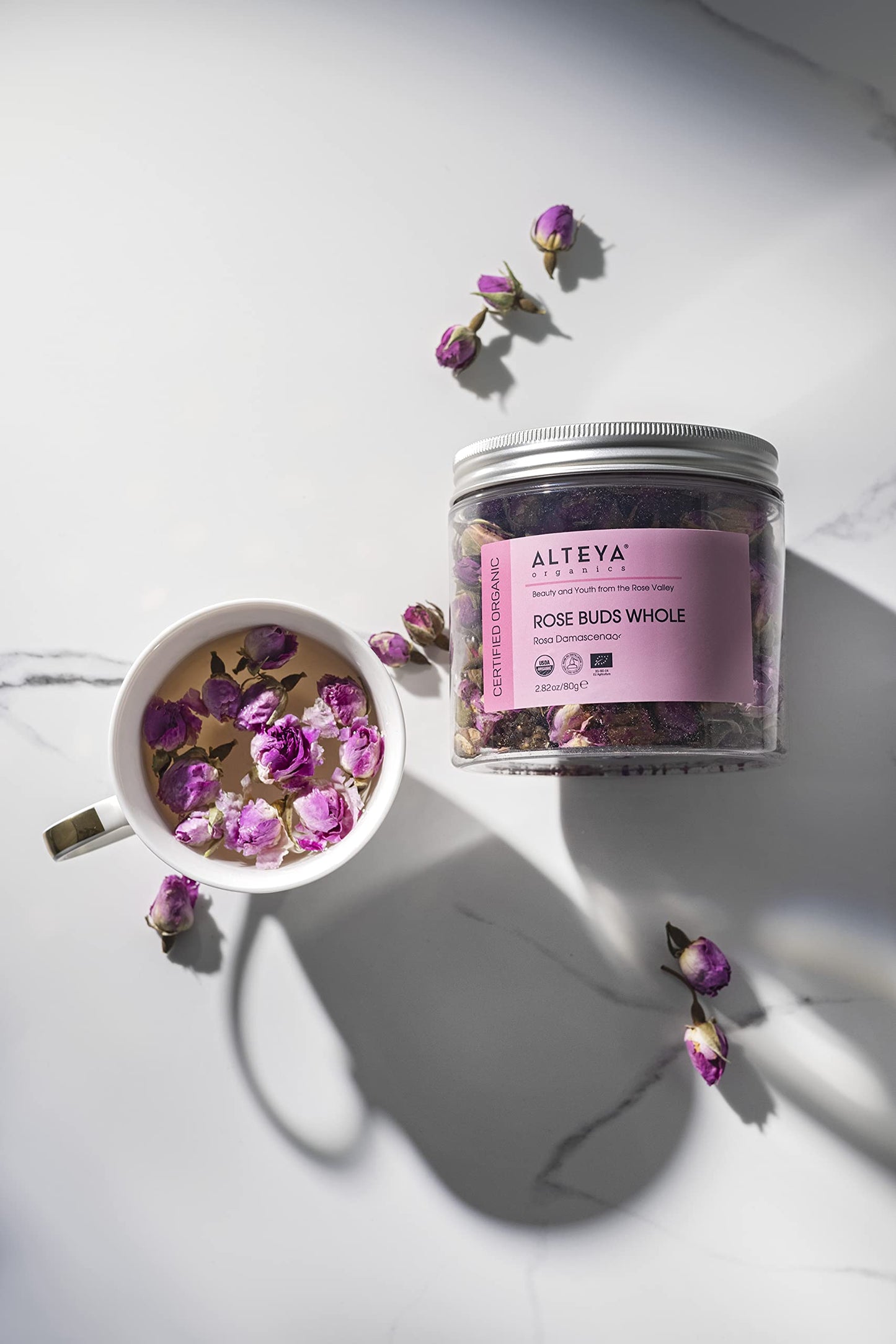 Alteya Organics Rose Bud Tea, USDA Organic, 2.82 Oz, Herbal Tea, Model AO-RB-BG
