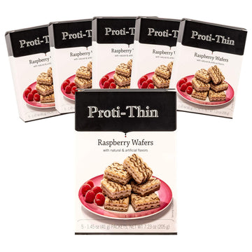 Proti-Thin High Protein Raspberry Wafer Squares, 15G Protein, Low Calorie, Low Carb, Low Sugar, Aspartame Free, Diet Wafer Bars,