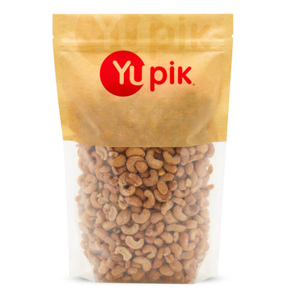 Yupik Roasted Salted Whole Cashews, 2.2 lb (35.2 oz), Gluten-Free, Kosher, Vegan, Seasoned Nuts, Lightly Coated with Salt, Sourc