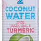 C2O Pure Coconut Water With Ginger, Lime & Turmeric | Plant Based | Non-Gmo | No Added Sugar | Essential Electrolytes | 17.5 Fl Oz (Pack Of 12)